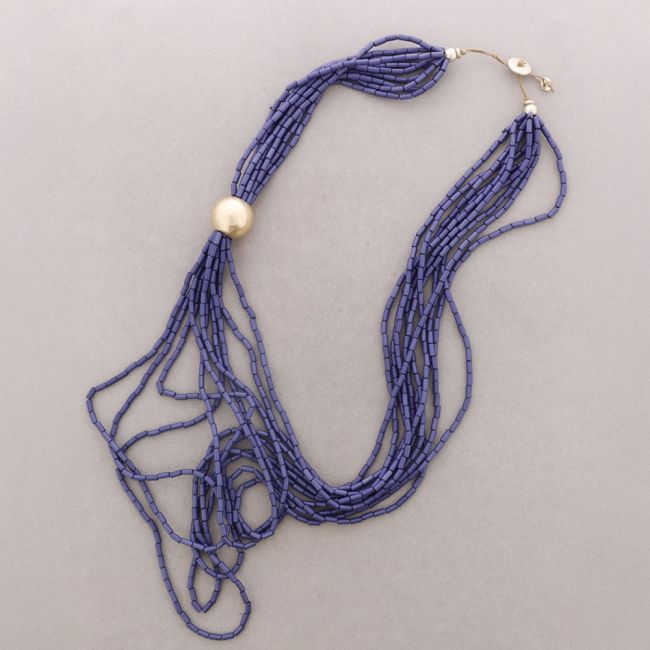 LONG MULTI-STRAND RESIN TUBE NECKLACE