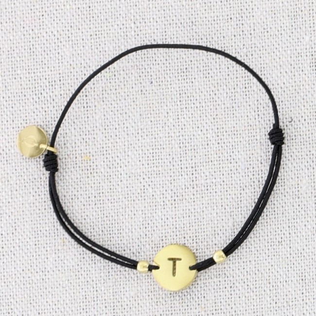PULSERA ELÁSTICA ACERO LETRA T
