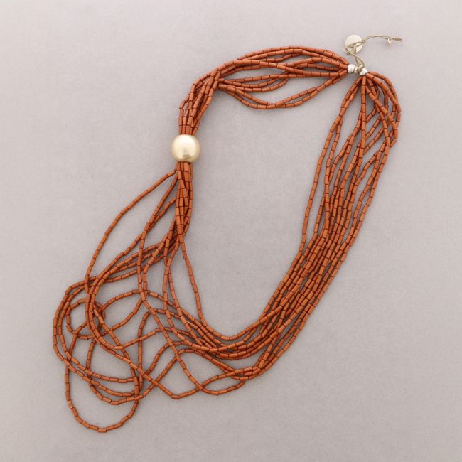 LONG MULTI-STRAND RESIN TUBE NECKLACE