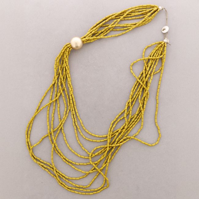 LONG MULTI-STRAND RESIN TUBE NECKLACE