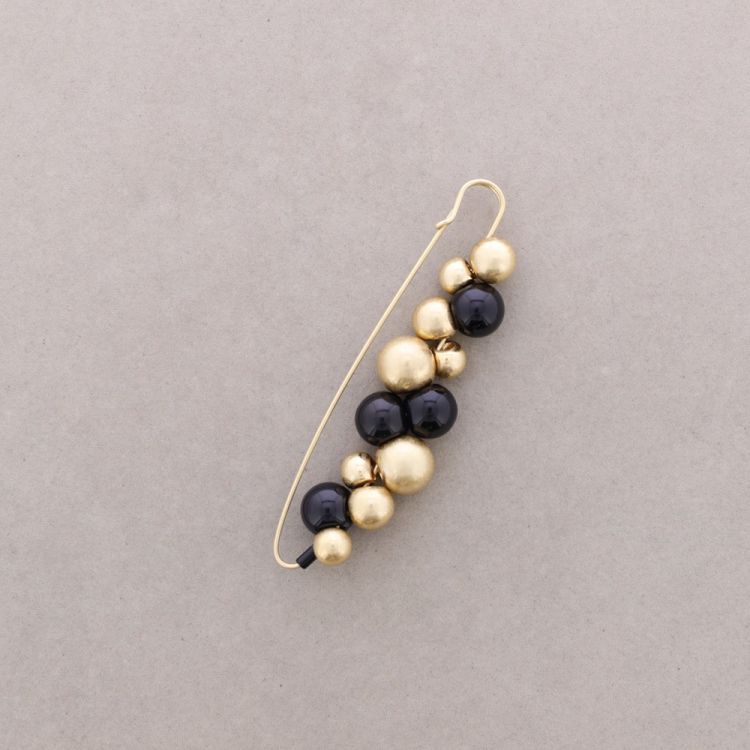 BROCHE ALFILER CUENTAS METAL RESINA 2
