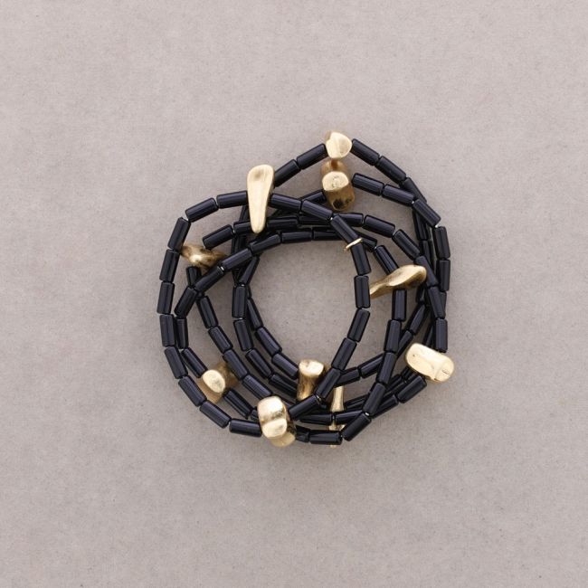 PULSERA ELÁSTICA 5 TIRAS TUBITOS RESINA