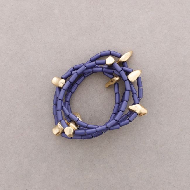 PULSERA ELÁSTICA 5 TIRAS TUBITOS RESINA