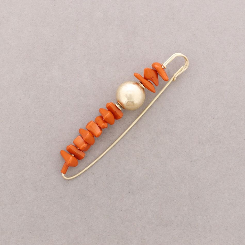 BROCHE ALFILER CUENTAS RESINA
