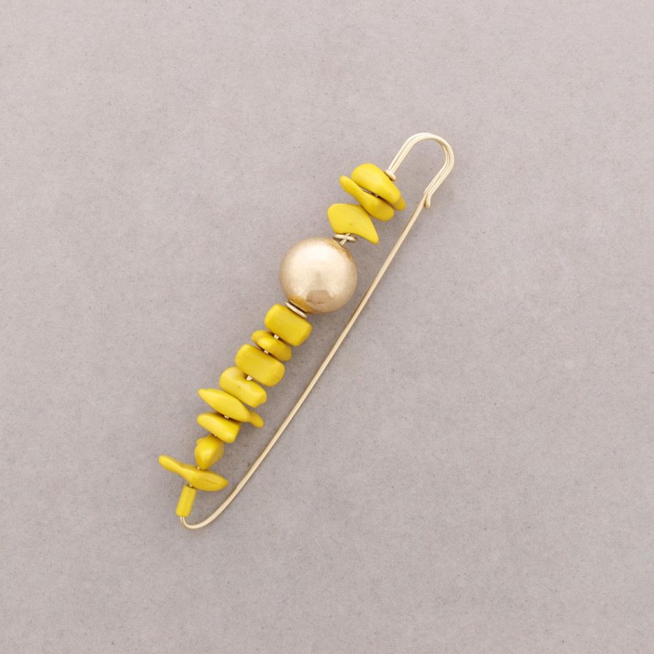 BROCHE ALFILER CUENTAS RESINA