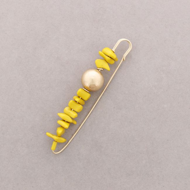 BROCHE ALFILER CUENTAS RESINA