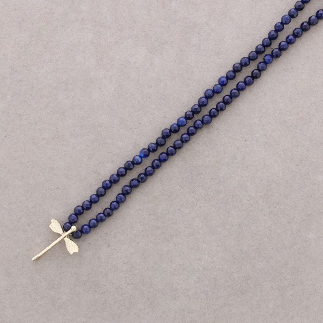 NECKLACE WITH STONES AND BEADS AND METAL
