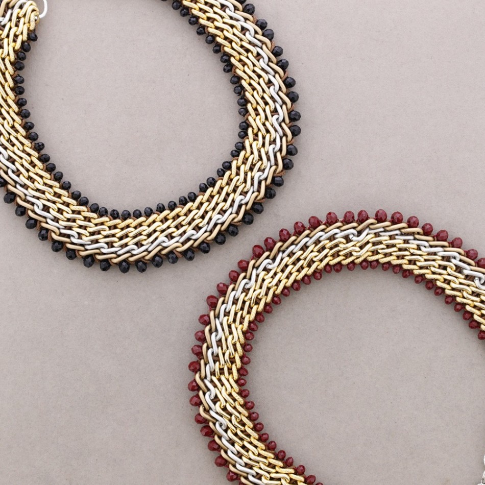 GARGANTILLA CADENAS CUENTAS FACETADAS