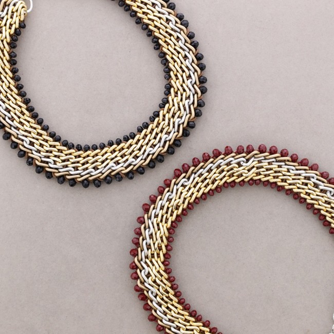 GARGANTILLA CADENAS CUENTAS FACETADAS