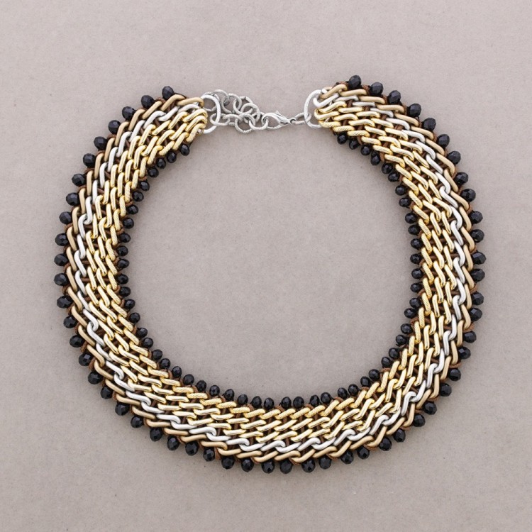 GARGANTILLA CADENAS CUENTAS FACETADAS 2