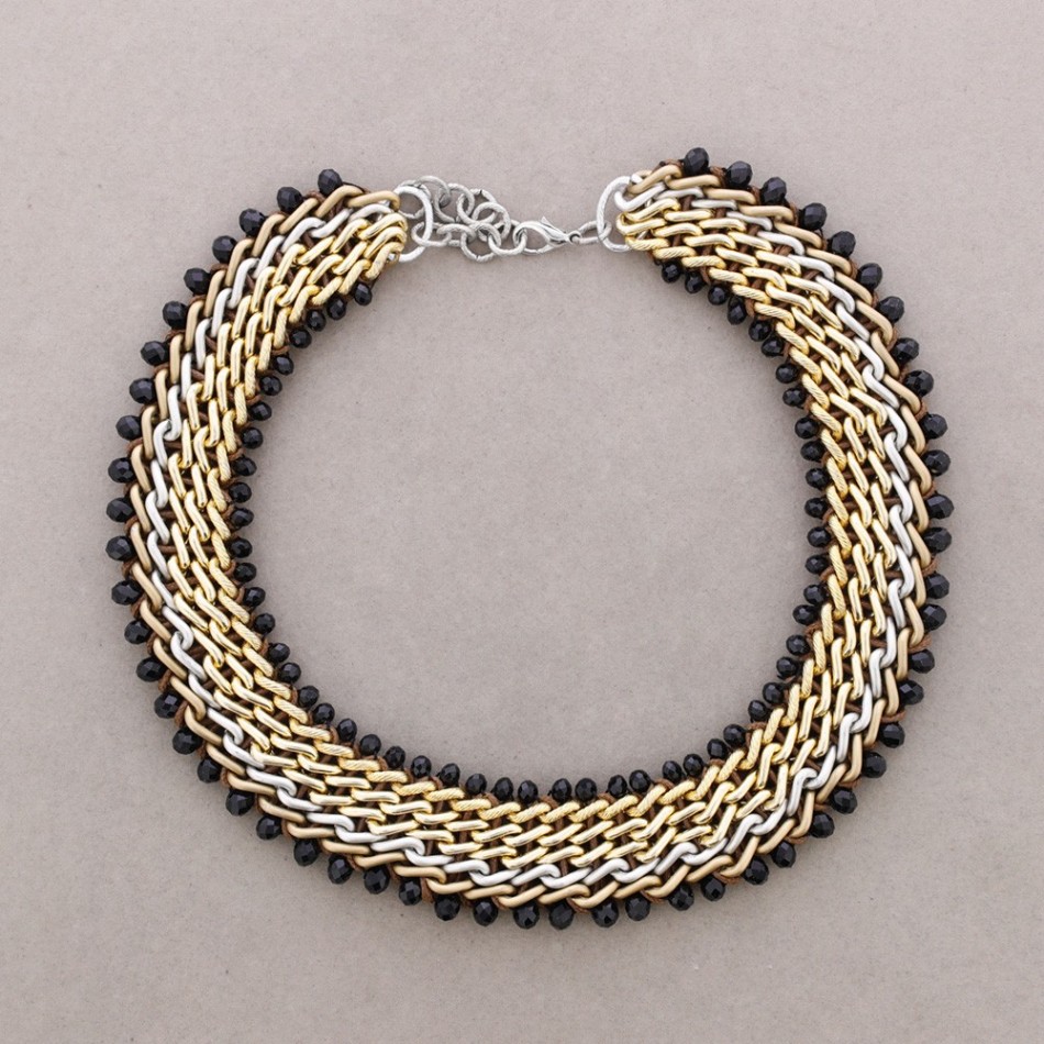 GARGANTILLA CADENAS CUENTAS FACETADAS