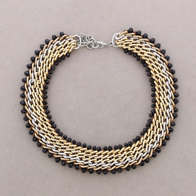 GARGANTILLA CADENAS CUENTAS FACETADAS