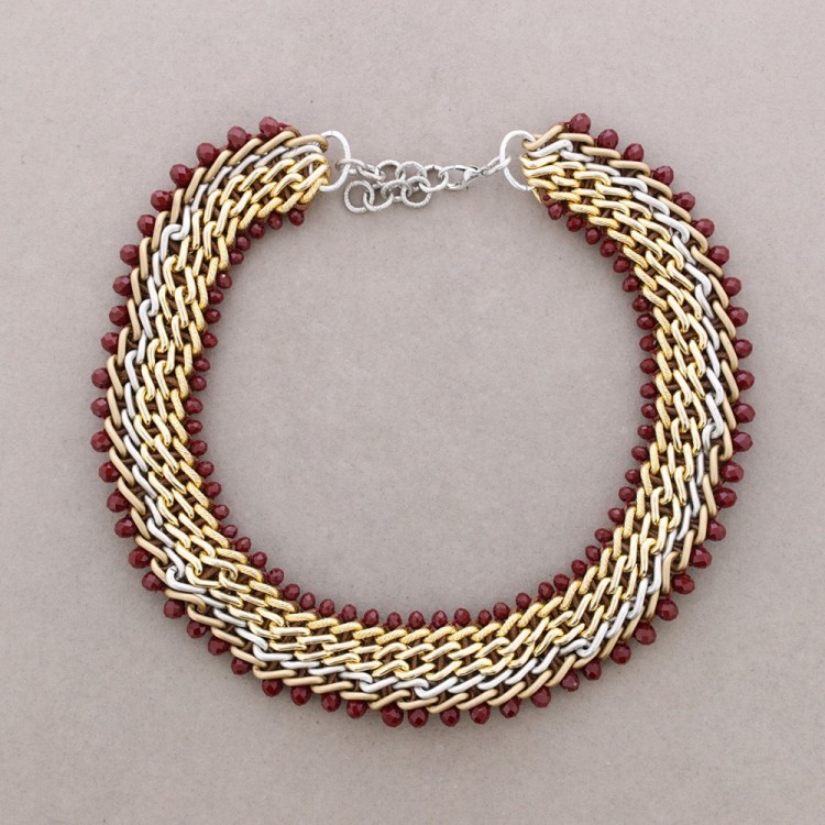 GARGANTILLA CADENAS CUENTAS FACETADAS