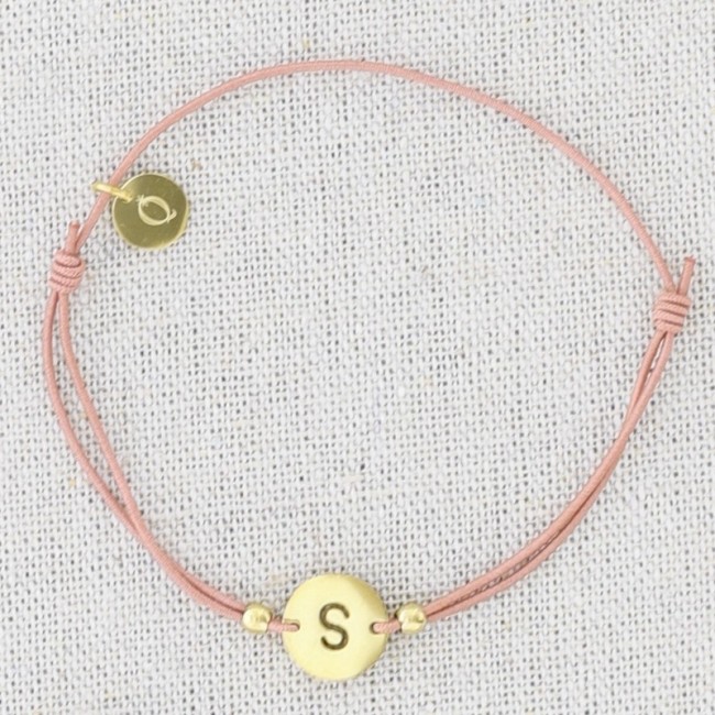 PULSERA ELÁSTICA ACERO LETRA S