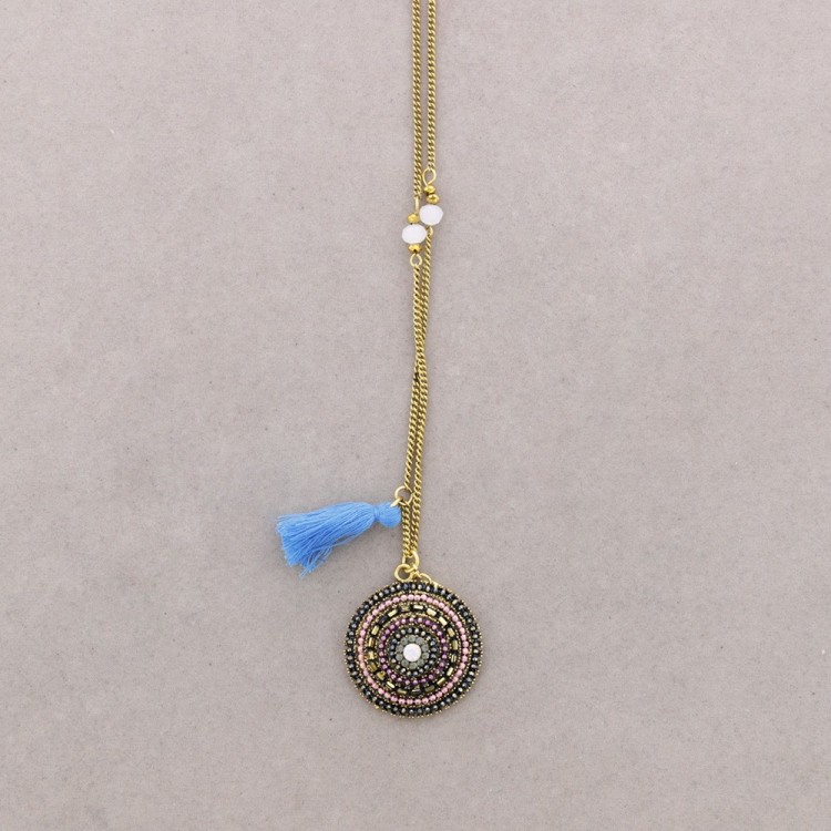 COLLAR LARGO COLG. CUENTAS INCRUSTADAS 2