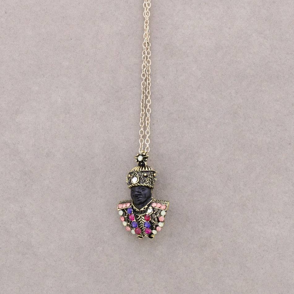 LONG PENDANT NECKLACE CRYSTAL HEAD