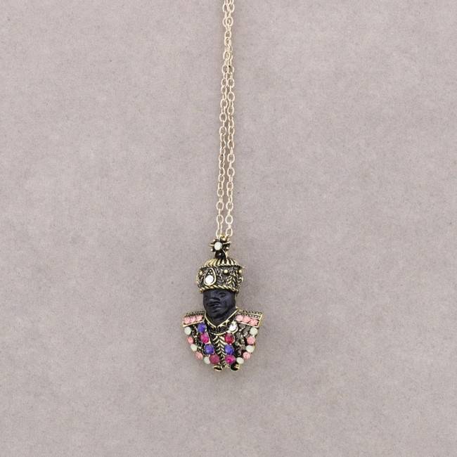 COLLAR LARGO COLG. CABECITA CRISTALES