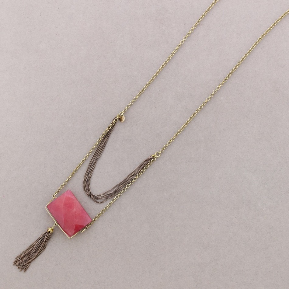 COLLAR LARGO CADENA COLG. PIEDRA