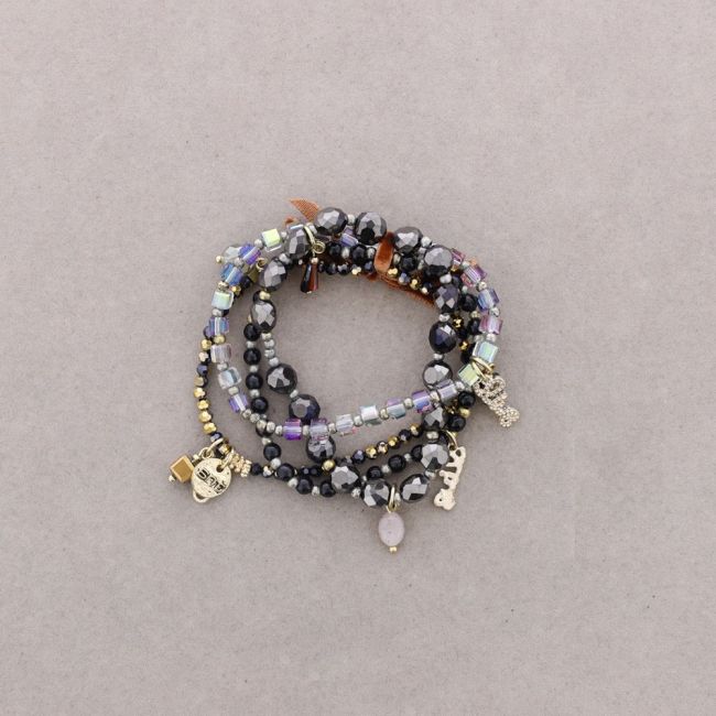 PULSERA 4 TIRAS CUENTAS