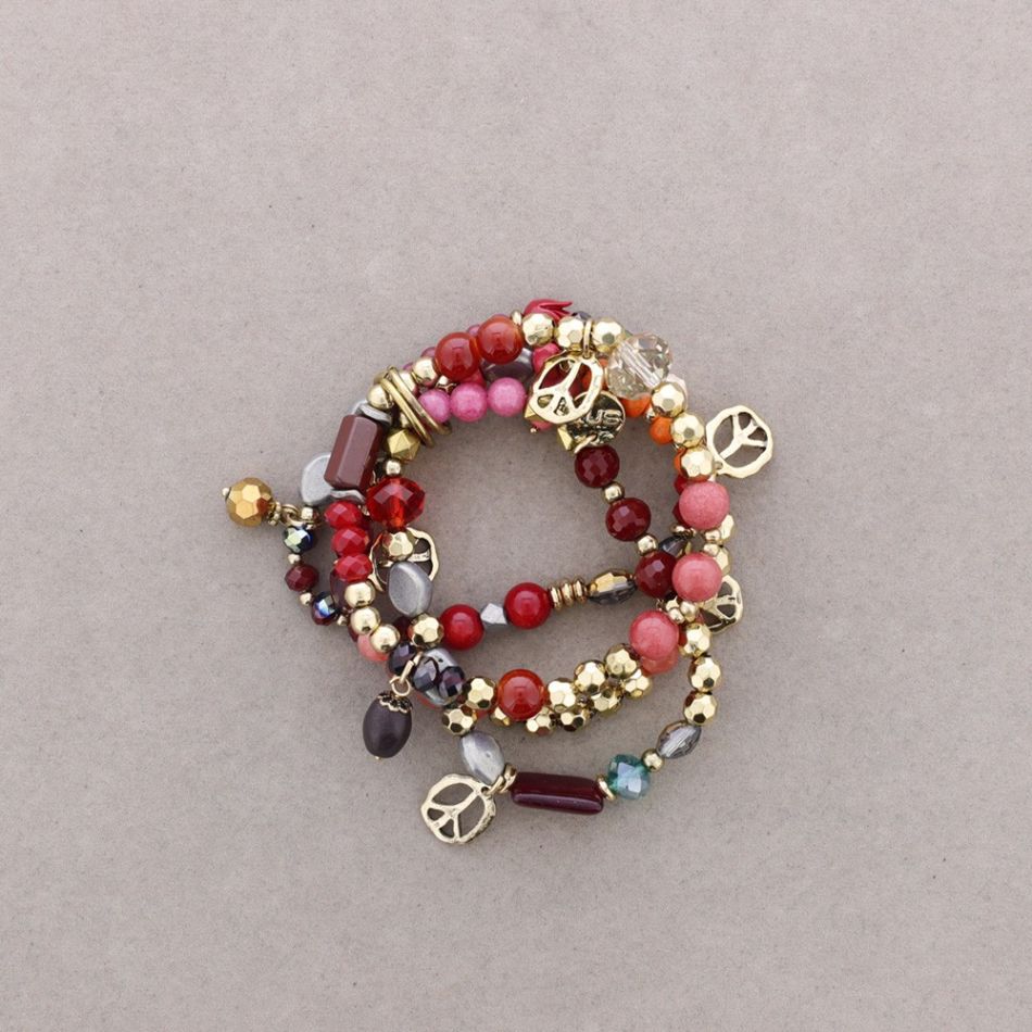 PULSERA 4 TIRAS CUENTAS