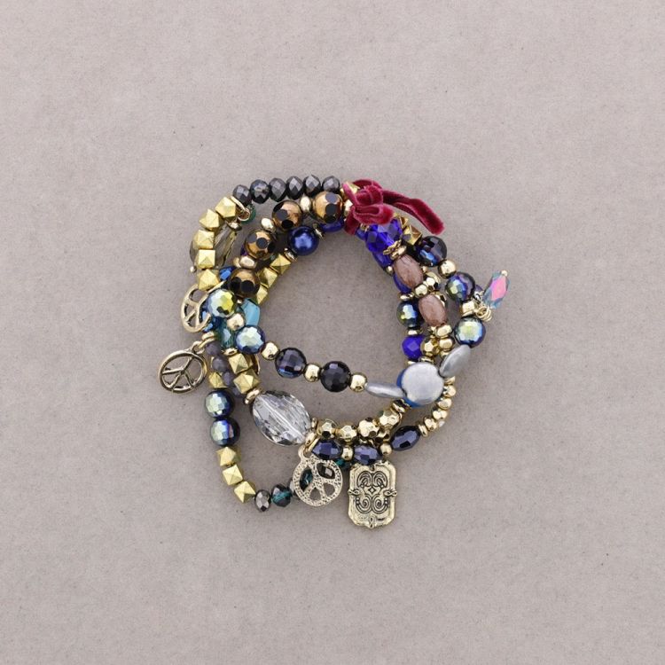 PULSERA 4 TIRAS CUENTAS