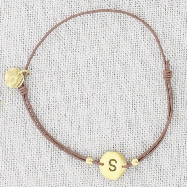 PULSERA ELÁSTICA ACERO LETRA S
