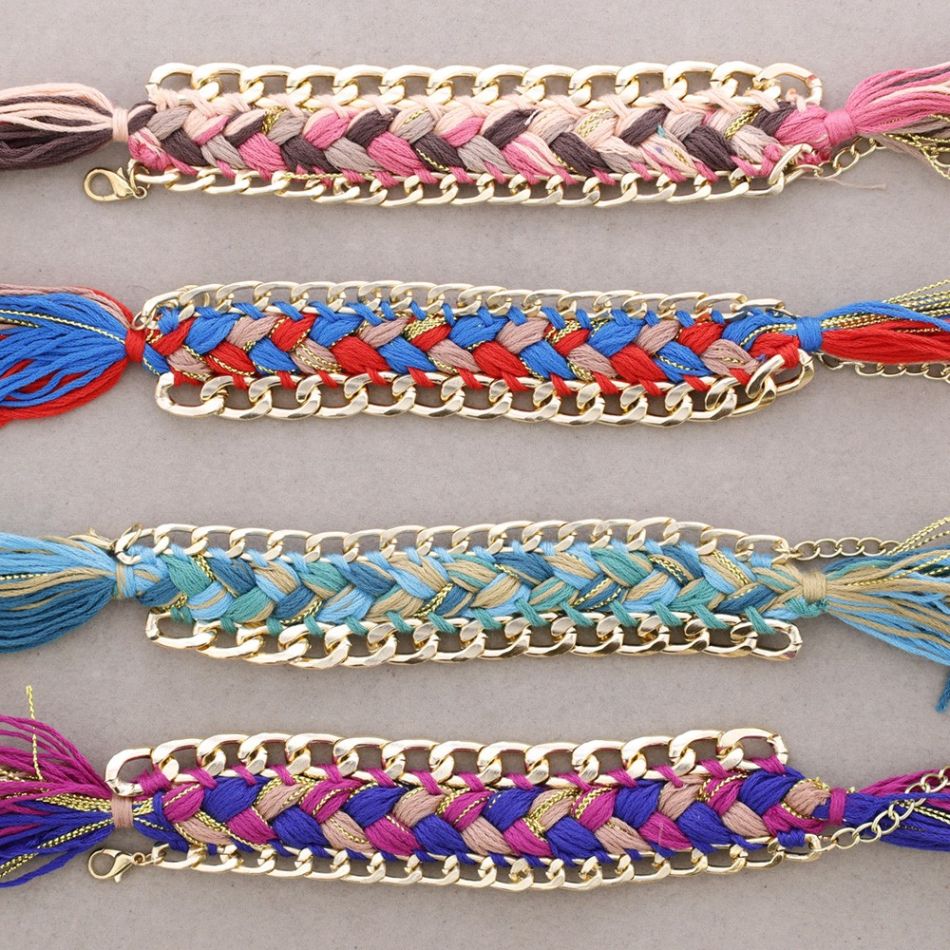 PULSERA CADENA HILO TRENZADO