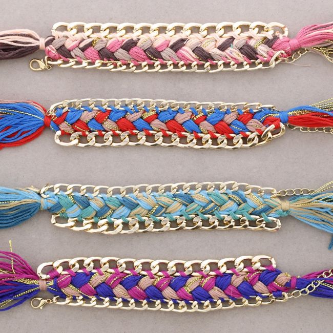 PULSERA CADENA HILO TRENZADO