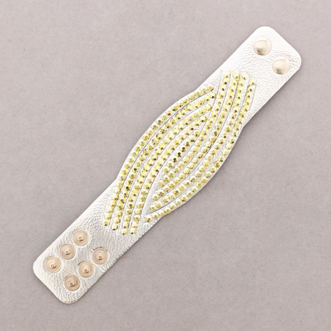 IMI LEATHER BRACELET WITH CRYSTALS