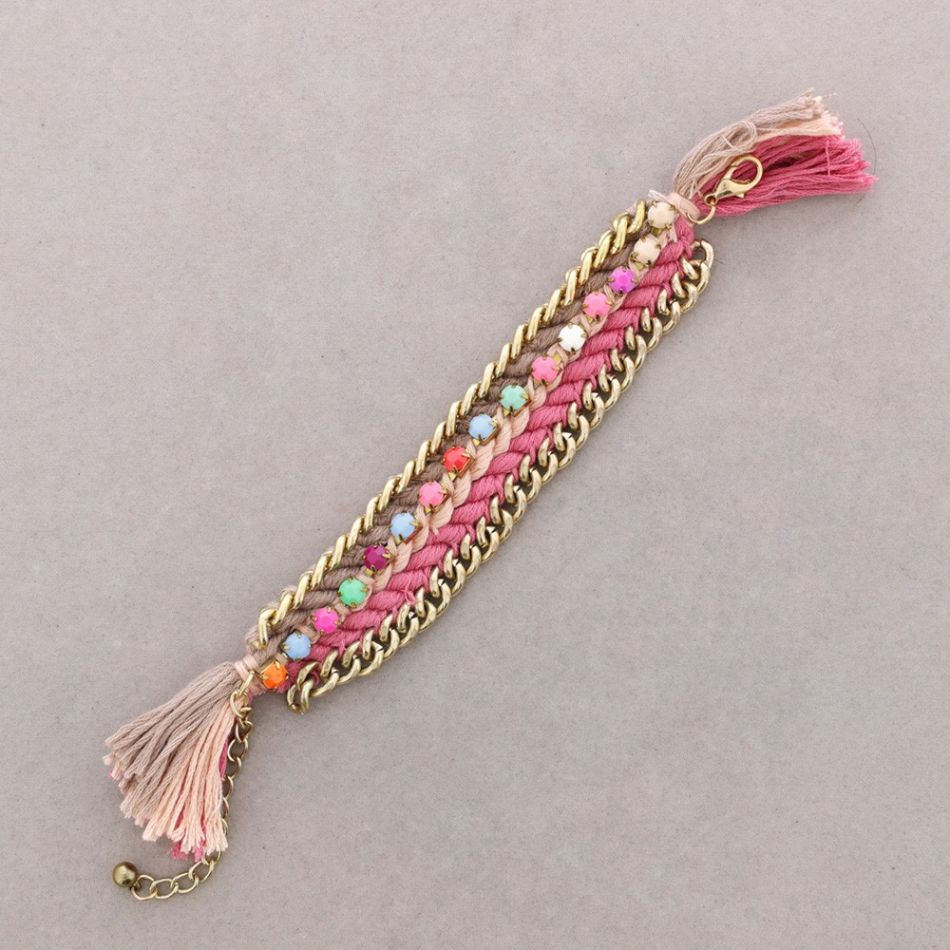 PULSERA CADENA HILO TRENZADO