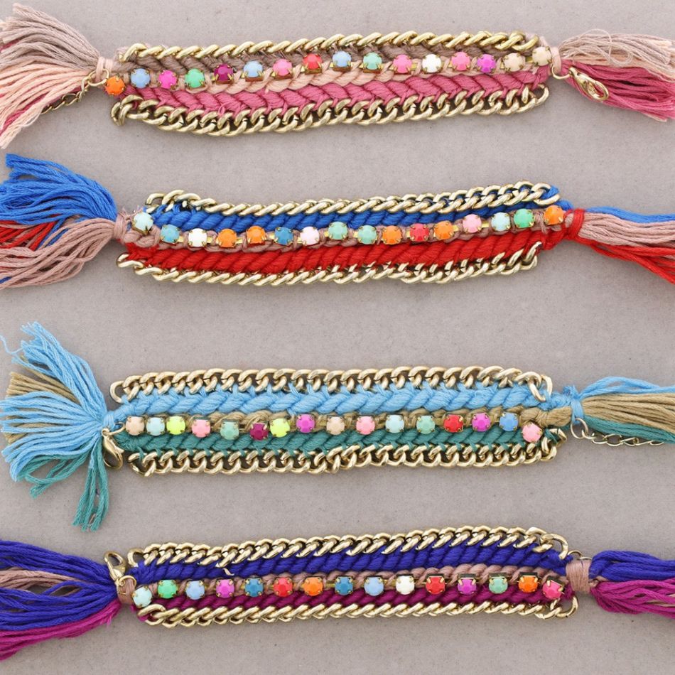 PULSERA CADENA HILO TRENZADO
