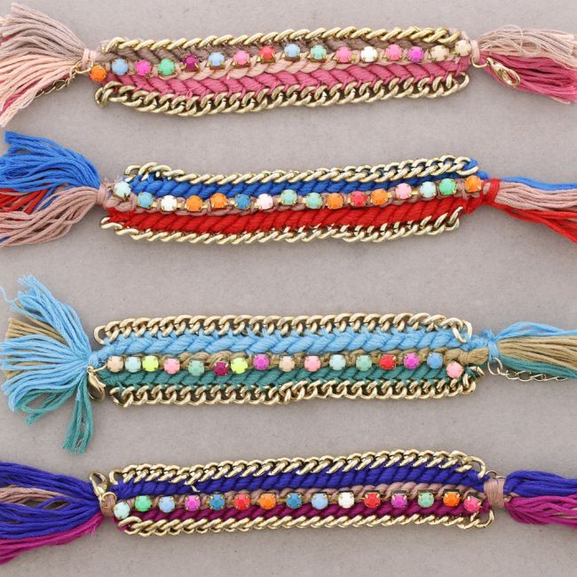PULSERA CADENA HILO TRENZADO