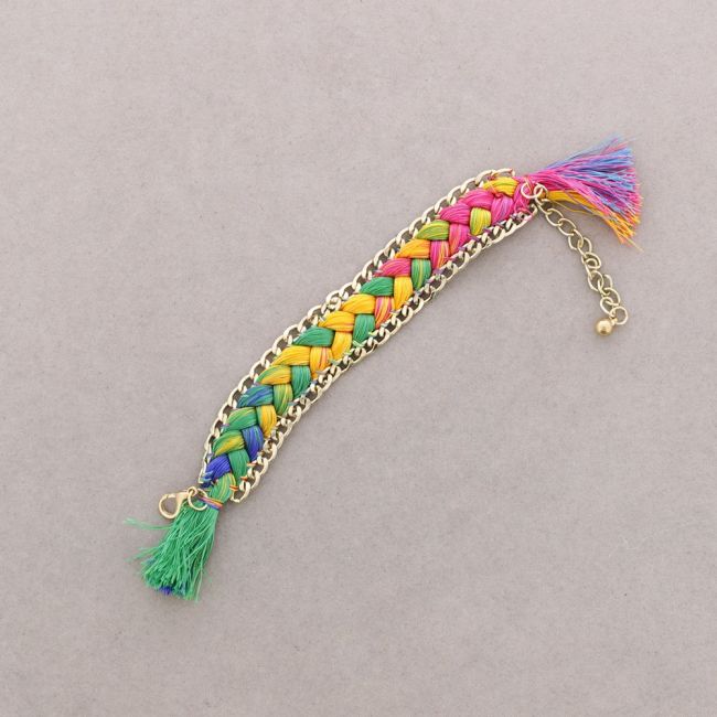 BRAIDED THREAD CHAIN BRACELET