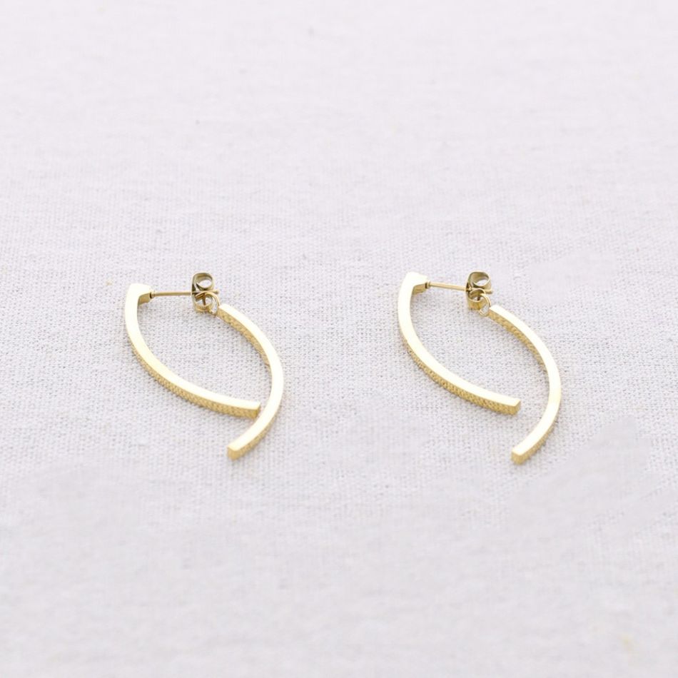 PENDIENTES ACERO PALITOS IRREGULAR