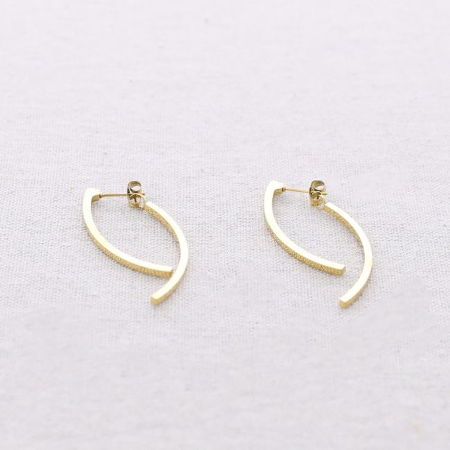 PENDIENTES ACERO PALITOS IRREGULAR