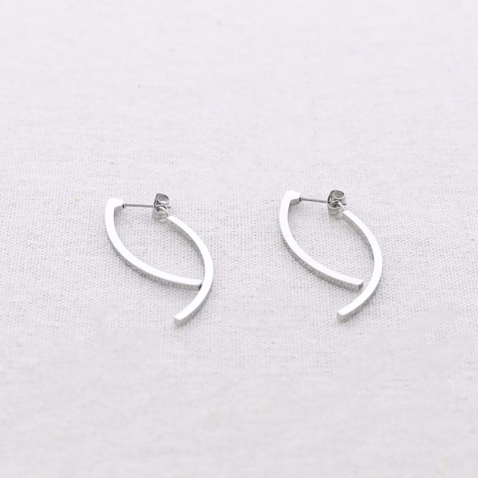 PENDIENTES ACERO PALITOS IRREGULAR
