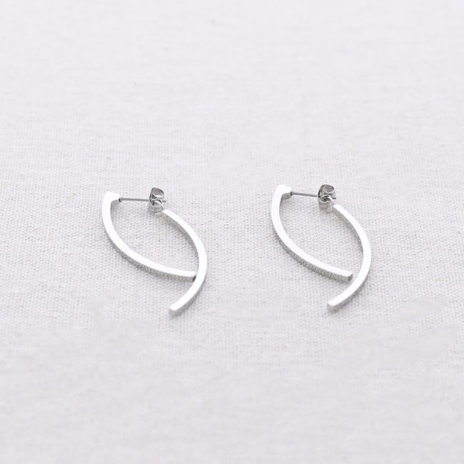 PENDIENTES ACERO PALITOS IRREGULAR