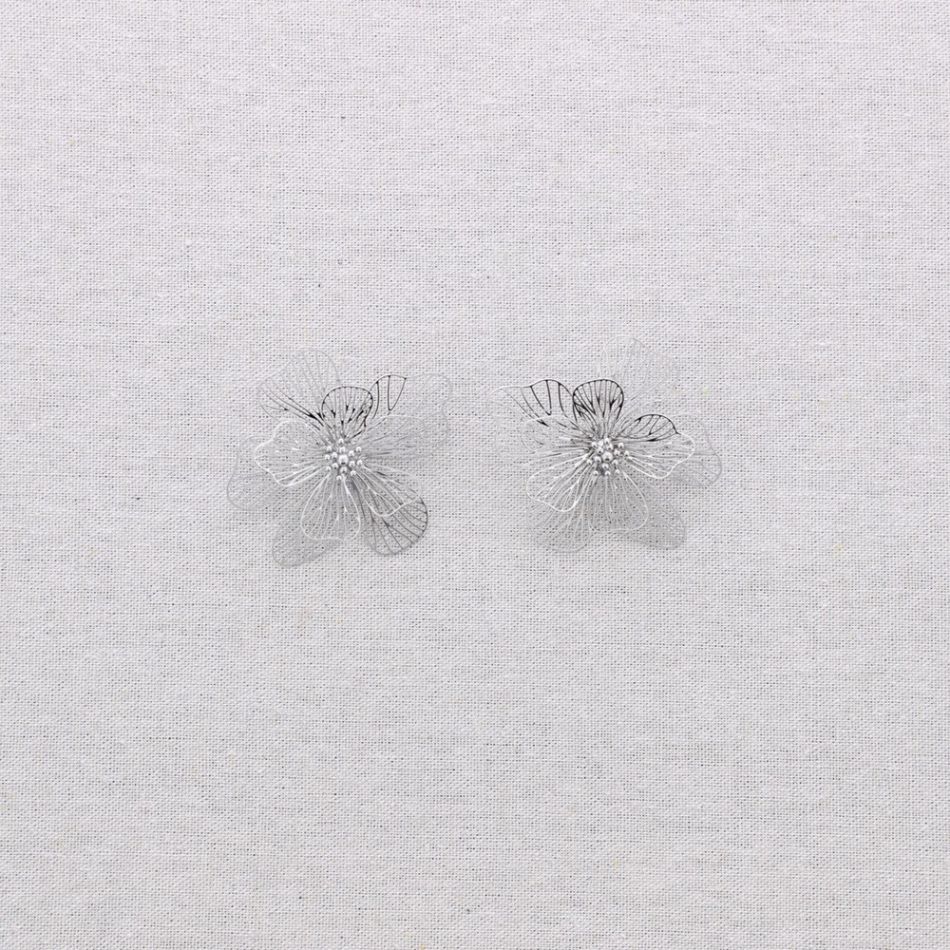 PENDIENTES ACERO FLOR FILIGRANA