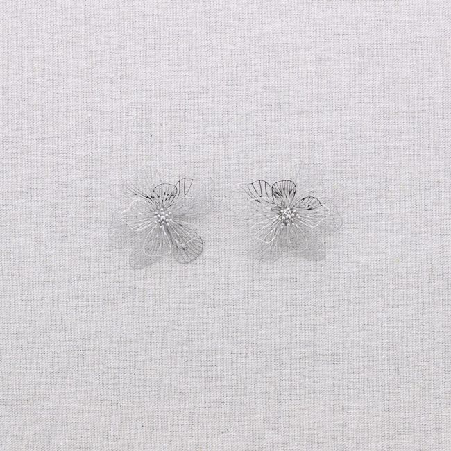 PENDIENTES ACERO FLOR FILIGRANA