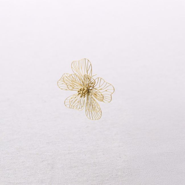 FILIGREE FLOWER STEEL EARRINGS