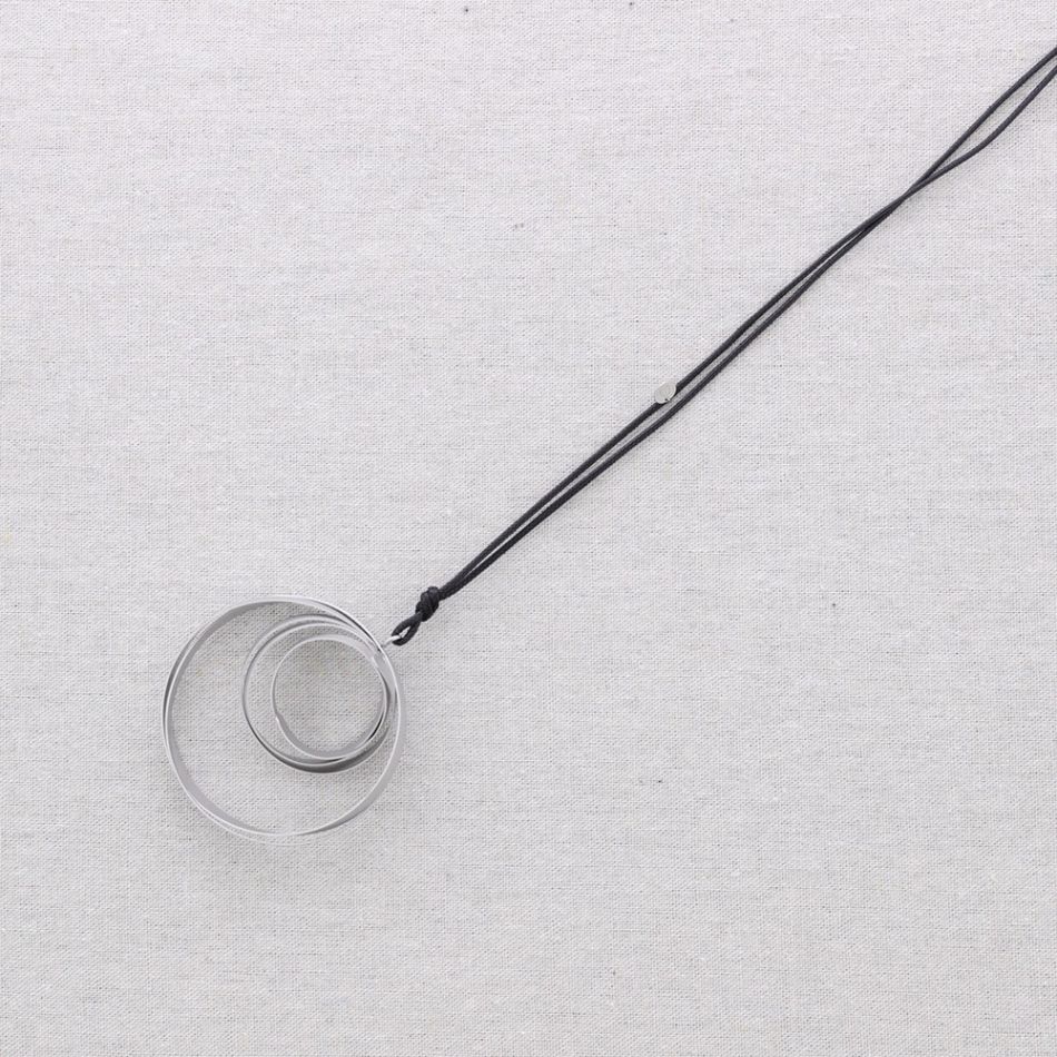 COLLAR LARGO ACERO COLGANTE ESPIRAL