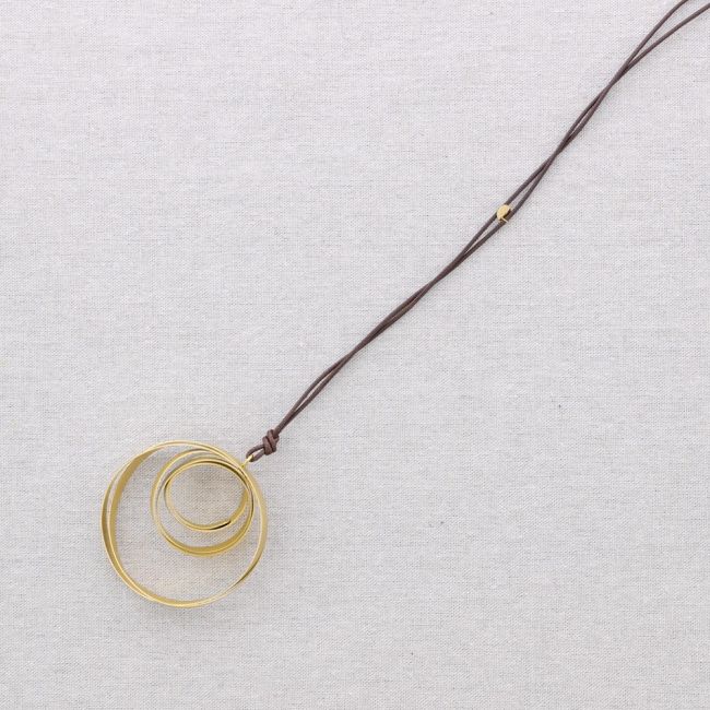 COLLAR LARGO ACERO COLGANTE ESPIRAL