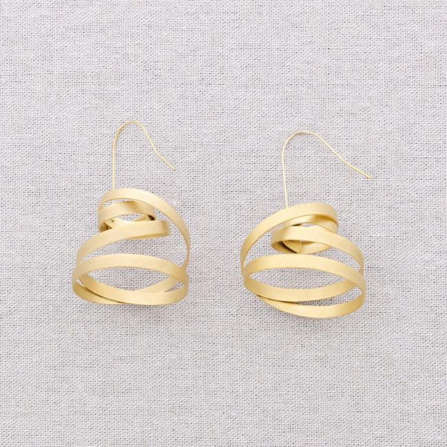 PENDIENTES ACERO COLGANTE ESPIRAL