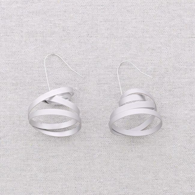 PENDIENTES ACERO COLGANTE ESPIRAL
