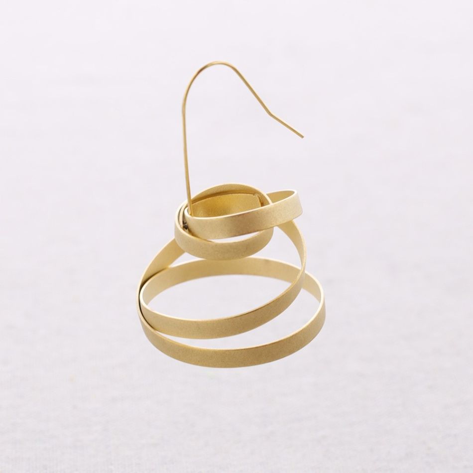 PENDIENTES ACERO COLGANTE ESPIRAL