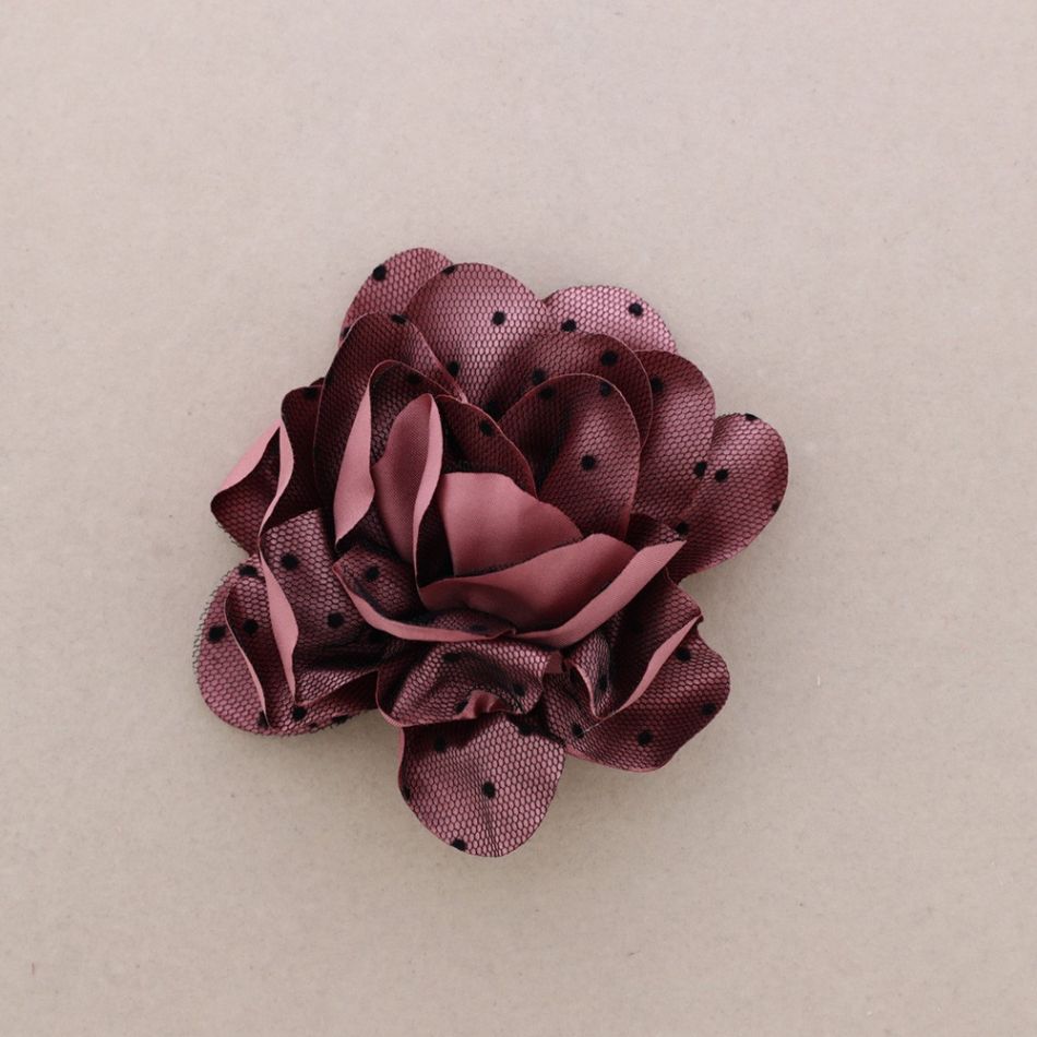 POLKA DOT FLOWER BROOCH