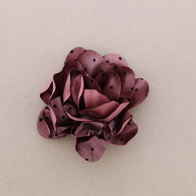 POLKA DOT FLOWER BROOCH