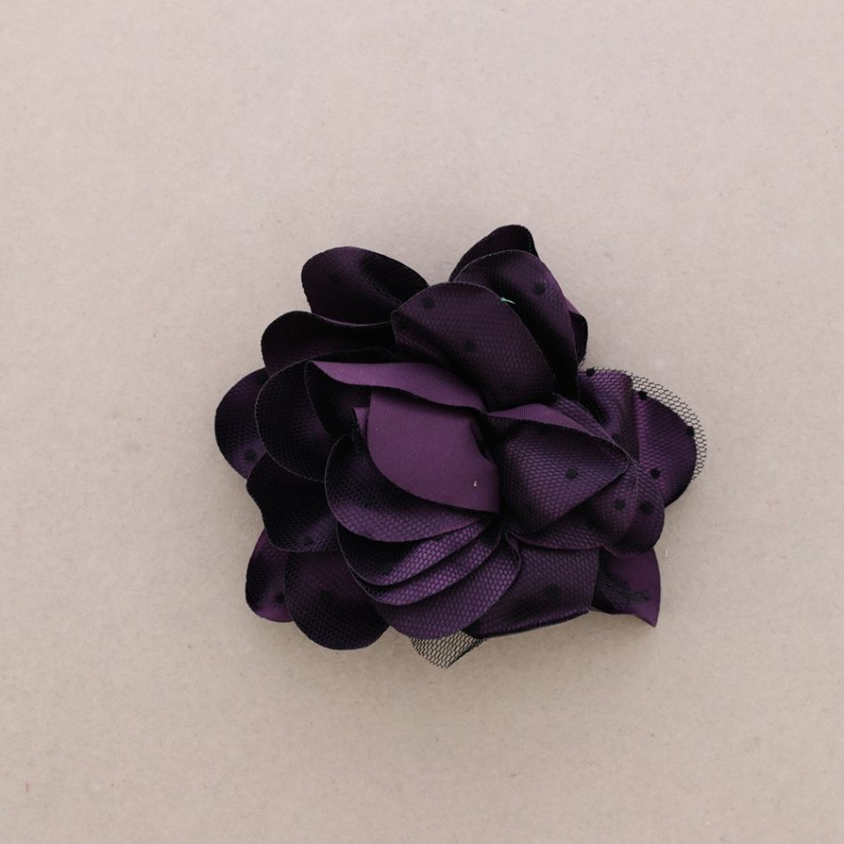 POLKA DOT FLOWER BROOCH