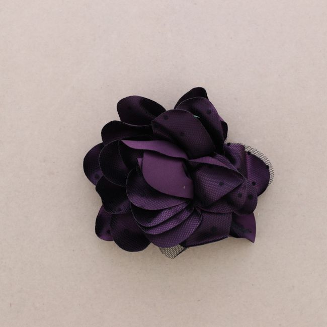 POLKA DOT FLOWER BROOCH