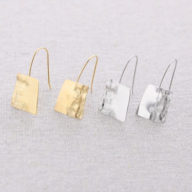 PENDIENTES ACERO COLGANTE CUADRADO